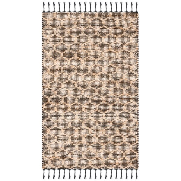 Safavieh 4 x 6 ft. Cape Cod Hand Woven Rectangle Area Rug Charcoal & Natural CAP841H-4 - main